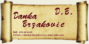 Danka Brzaković vizit kartica